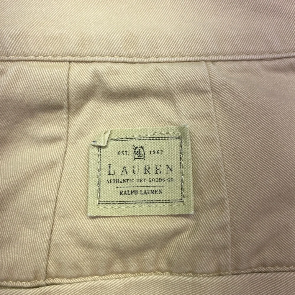 Lauren Ralph Lauren Womens 14W Khaki Tan Chino Shorts Cotton Twill Tropical